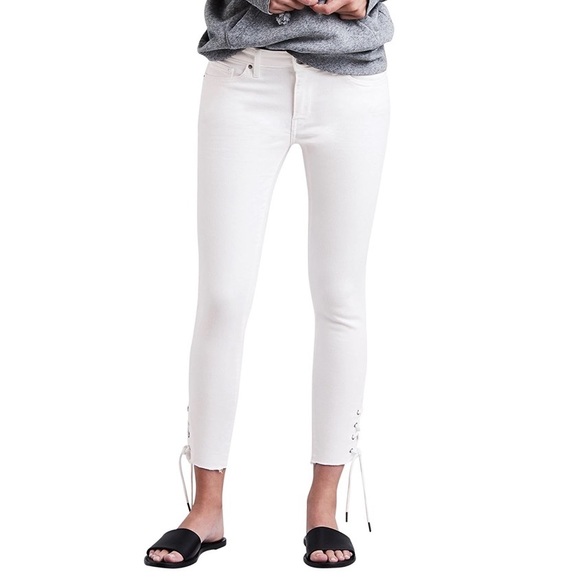 Levi's Denim - NEW Levi’s White Lace Up Skinny Jeans Size 27
